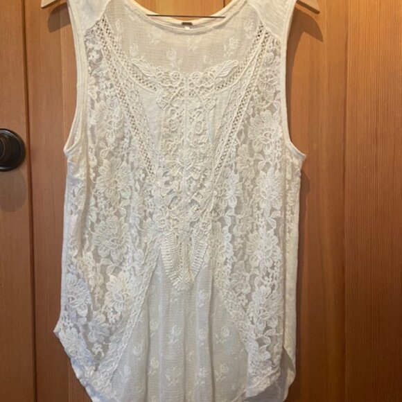Free People Boho Lace Tank Women's Size Large - Picture 1 of 3